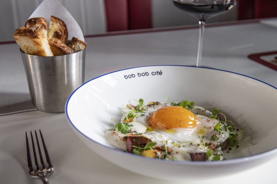 Bob Bob Cite's duck egg with gruyère and truffle foam