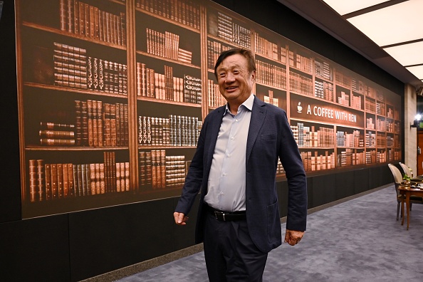 Huawei founder and CEO Ren Zhengfei leaves after a panel discussion on technology, markets and enterprise in Shenzhen, Guangdong province, on June 17, 2019. (Photo by HECTOR RETAMAL / AFP) (Photo credit should read HECTOR RETAMAL/AFP/Getty Images)