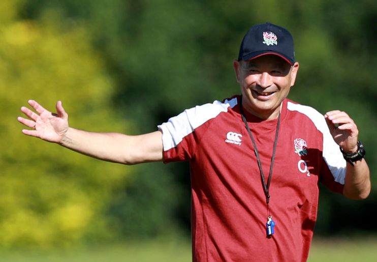 LONDON, ENGLAND - JULY 02: Eddie Jones, the England head coach looks on during the England training session held at the Lensbury Club on July 02, 2019 in London, England. (Photo by David Rogers/Getty Images)