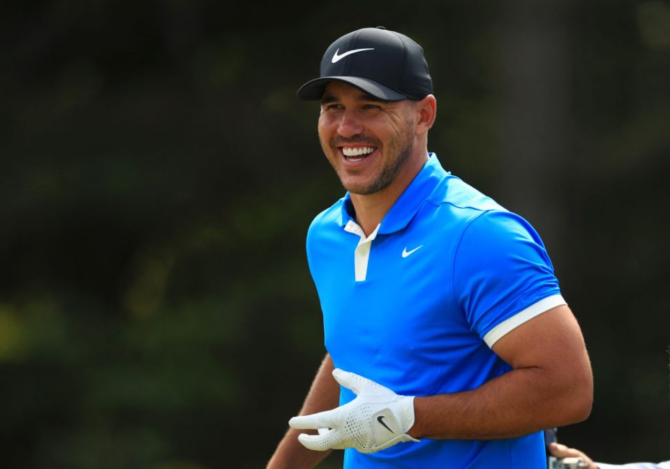 PORTRUSH, NORTHERN IRELAND - JULY 16: Brooks Koepka of the United States reacts during a practice round prior to the 148th Open Championship held on the Dunluce Links at Royal Portrush Golf Club on July 16, 2019 in Portrush, United Kingdom. (Photo by Mike Ehrmann/Getty Images)