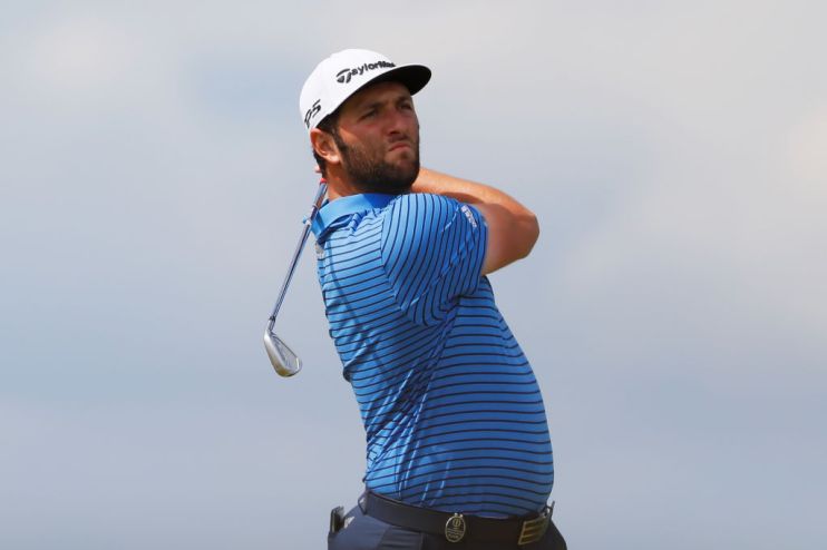 PORTRUSH, NORTHERN IRELAND - JULY 16: Jon Rahm of Spain plays his shot from the fourth tee during a practice round prior to the 148th Open Championship held on the Dunluce Links at Royal Portrush Golf Club on July 16, 2019 in Portrush, United Kingdom. (Photo by Kevin C. Cox/Getty Images)