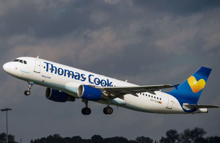 Thomas Cook plane takes off but the firm has collapsed into administration