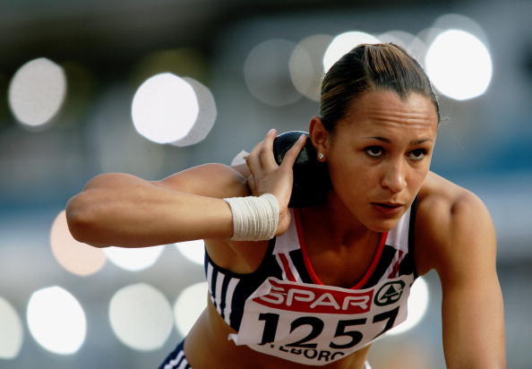 GOTHENBURG, SWEDEN - AUGUST 07: Jessica Ennis of Great Britain competes during the Shot Put discipline in the Women's Heptathlon on day one of the 19th European Athletics Championships at the Ullevi Stadium on August 7, 2006 in Gothenburg, Sweden. (Photo by Stu Forster/Getty Images)