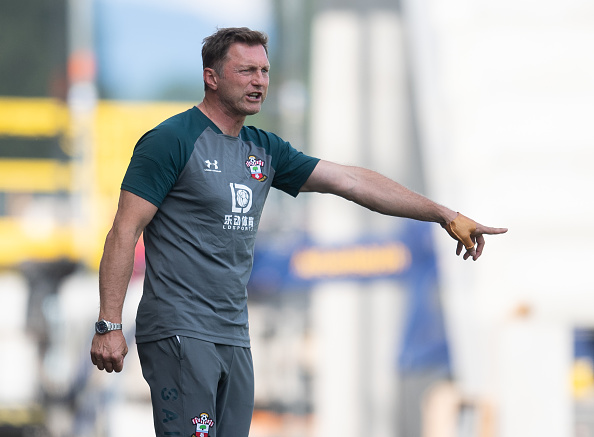 ALTACH, AUSTRIA - JULY 14: Coach Ralph Hasenhuettl of Southampton reacts during the friendly match between SCR Altach and FC Southampton at Cashpoint Arena on July 14, 2019 in Altach, Austria. (Photo by Daniel Kopatsch/Getty Images)