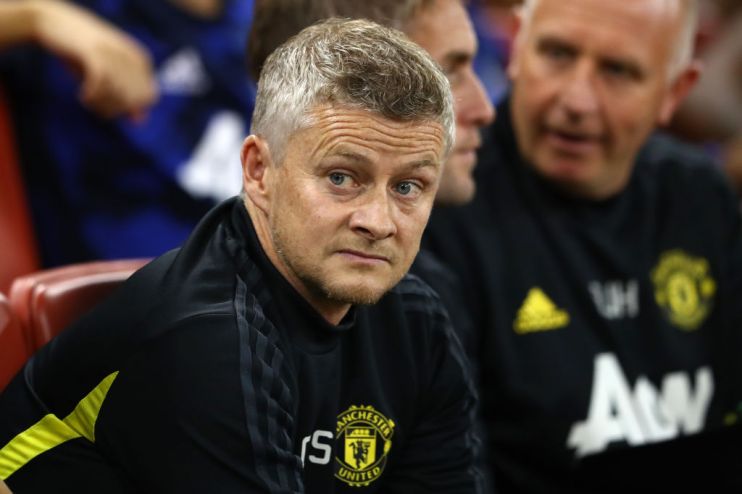 CARDIFF, WALES - AUGUST 03: Ole Gunnar Solskjaer manager of Manchester United during the 2019 International Champions Cup match between Manchester United and AC Milan at Principality Stadium on August 03, 2019 in Cardiff, Wales. (Photo by Michael Steele/Getty Images)