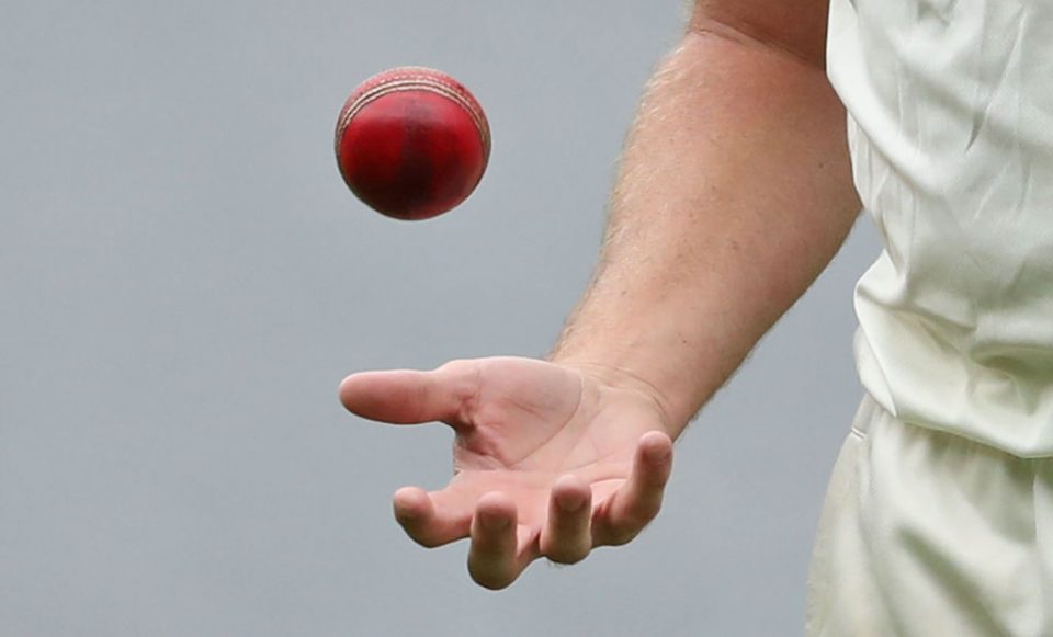 MELBOURNE, AUSTRALIA - FEBRUARY 01:  A detail as Doug Bollinger of New South Wales holds the Dukes ball during the Sheffield Shield match between Victoria and New South Wales at the Melbourne Cricket Ground on February 1, 2017 in Melbourne, Australia.  (Photo by Scott Barbour/Getty Images)