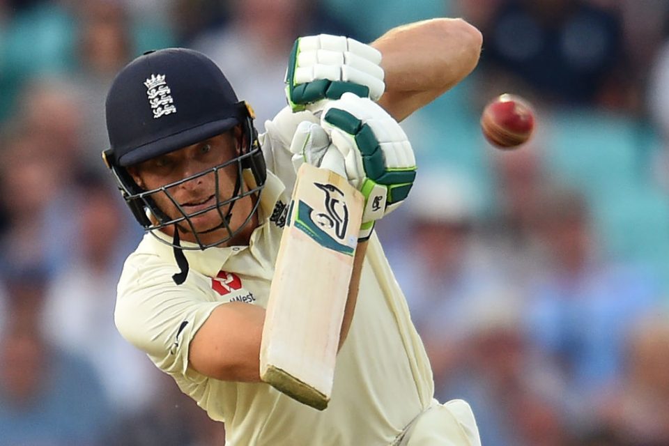 England's Jos Buttler plays a shot during play on the third day of the fifth Ashes cricket Test match between England and Australia at The Oval in London on September 14, 2019. (Photo by Glyn KIRK / AFP) / RESTRICTED TO EDITORIAL USE. NO ASSOCIATION WITH DIRECT COMPETITOR OF SPONSOR, PARTNER, OR SUPPLIER OF THE ECB        (Photo credit should read GLYN KIRK/AFP via Getty Images)