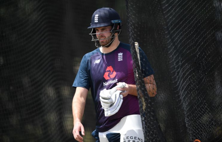 MOUNT MAUNGANUI, NEW ZEALAND - NOVEMBER 19: Dom Sibley of England during a nets session at Bay Oval on November 19, 2019 in Mount Maunganui, New Zealand. (Photo by Gareth Copley/Getty Images)