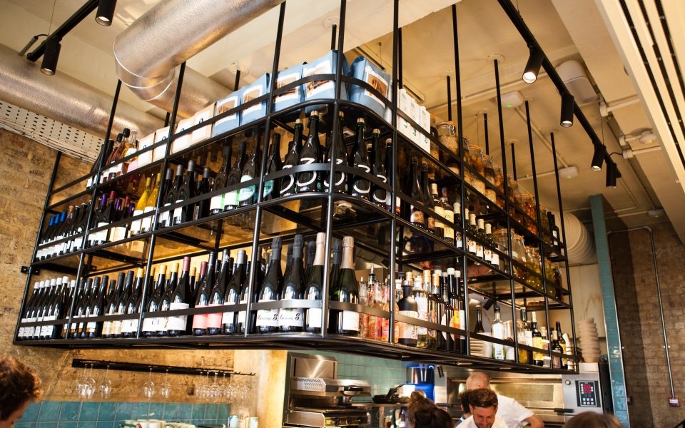 Some of Flor's wine selection