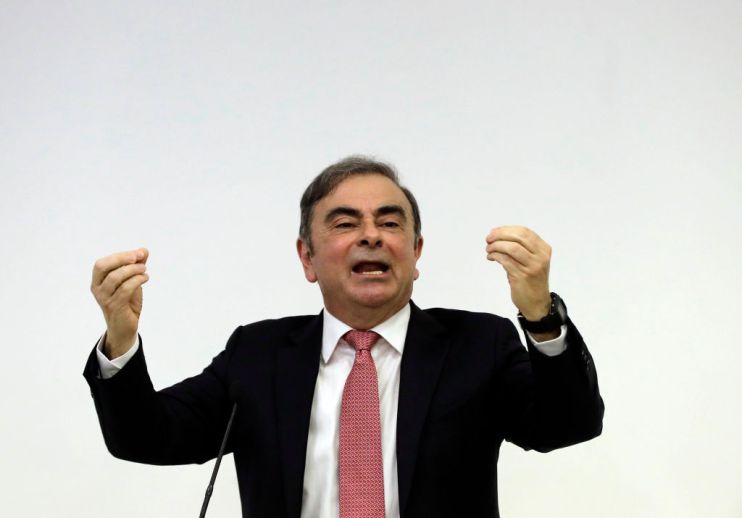 Carlos Ghosn addresses the media