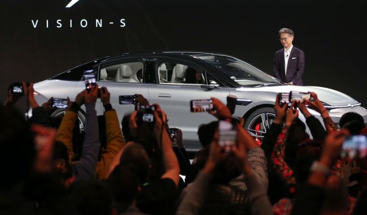 Sony's president unveils the tech firm's concept car