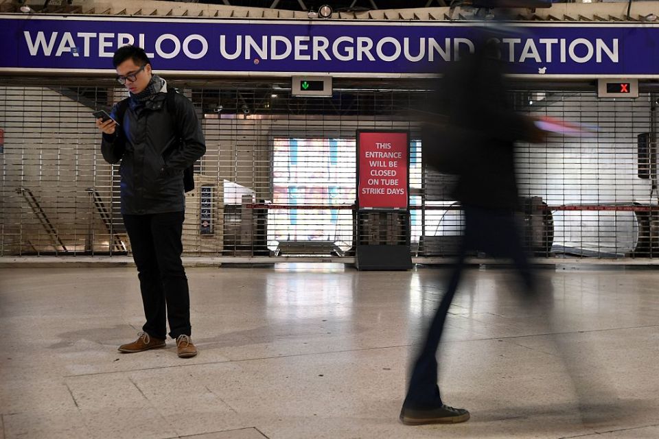 BRITAIN-TRANSPORT-STRIKE-TUBE
