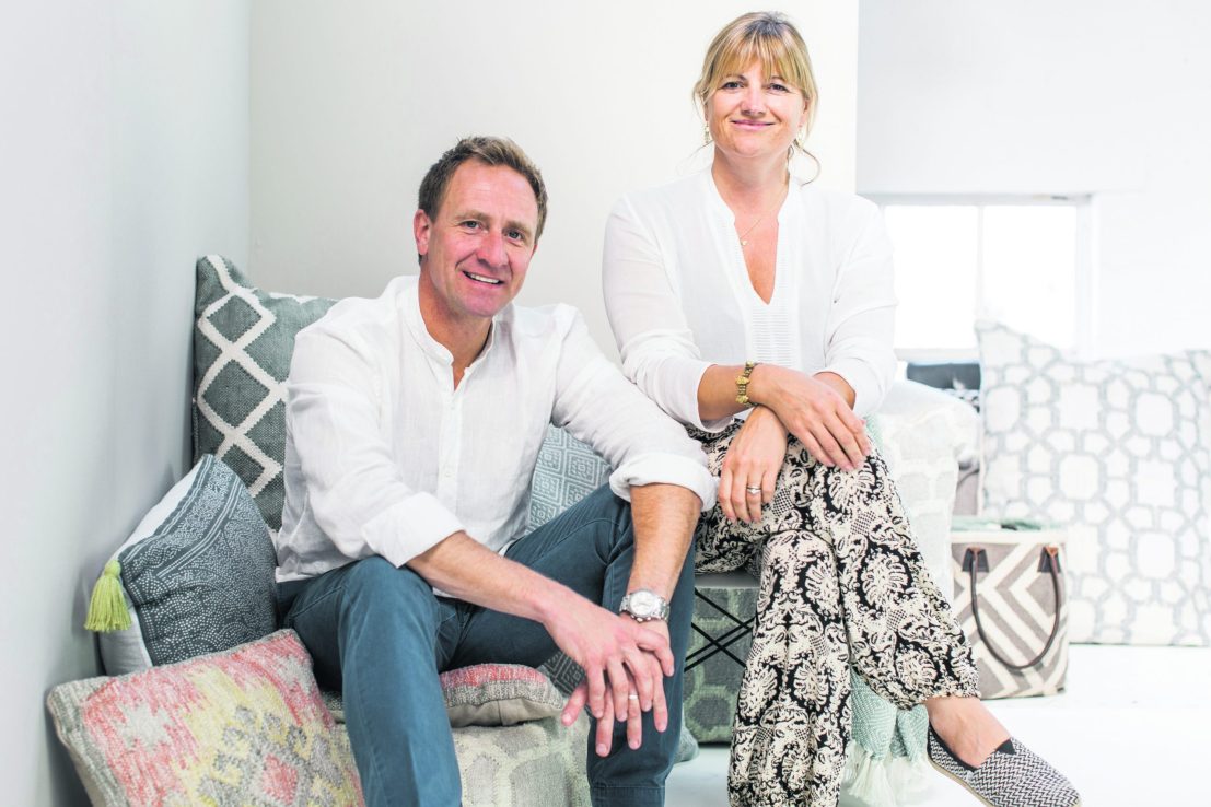 Barney and Tasha Green of sustainable textiles company Weaver Green