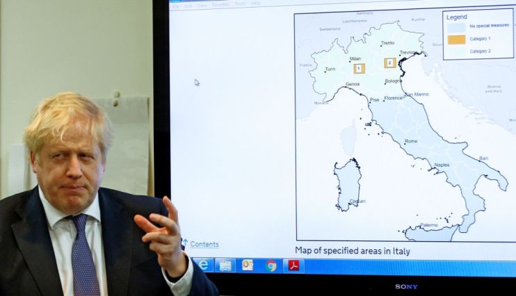 Covid-19 : Prime Minister Boris Johnson will chair a Cobra meeting today as new UK Covid-19 infections came from Italy's spike in coronavirus cases
