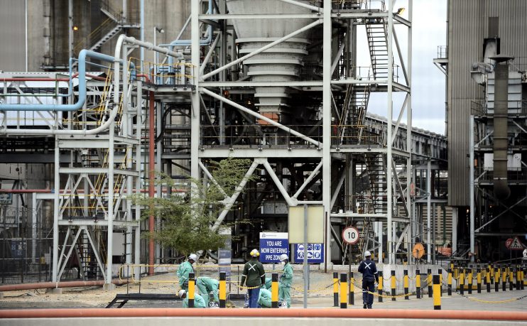 Anglo American's shares dropped 9.5 per cent today after the firm's platinum arm was forced to shut down its platinum plant, declaring force majeure as it did so.