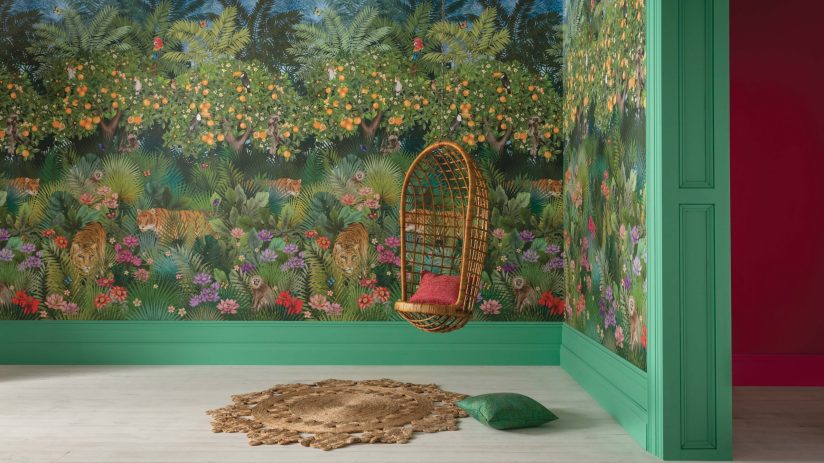 Matthew Wiliamson x Osborne and Little Tiger Grove wallpaper