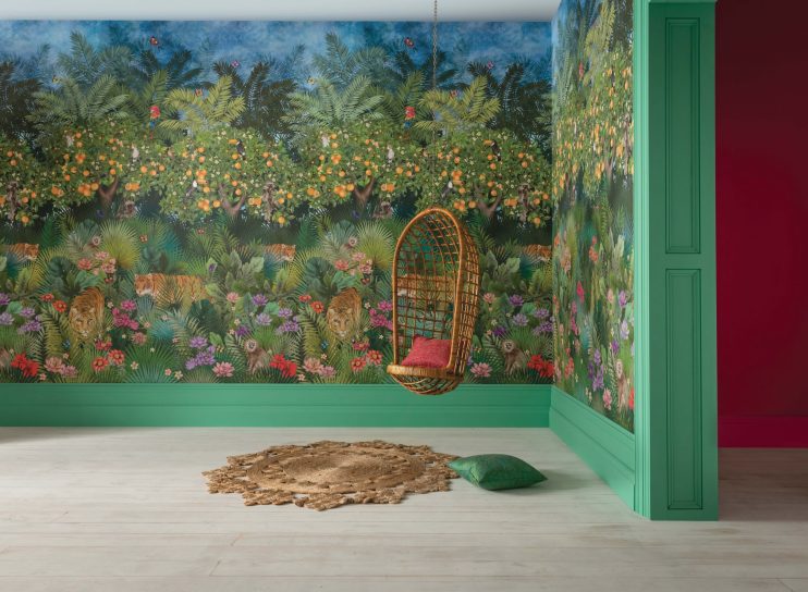 Matthew Wiliamson x Osborne and Little Tiger Grove wallpaper