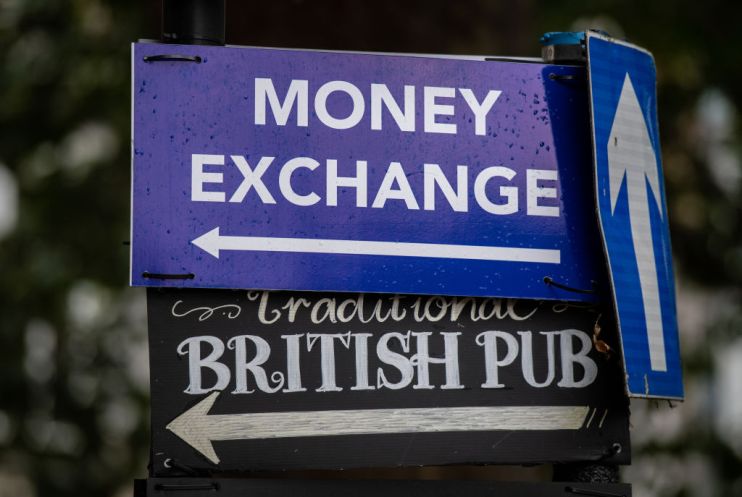 The pound fell sharply against the dollar this afternoon as the UK looked set to extend its lockdown for a further three weeks despite signs that the peak of the coronavirus pandemic was nearing.