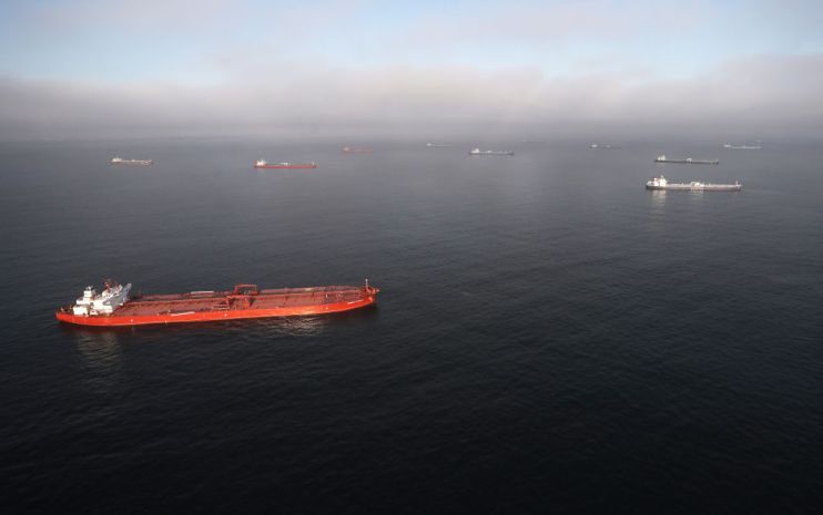 Dozens Of Oil Tankers Sit Off The California Coast As Demand For Crude Plummets During Pandemic