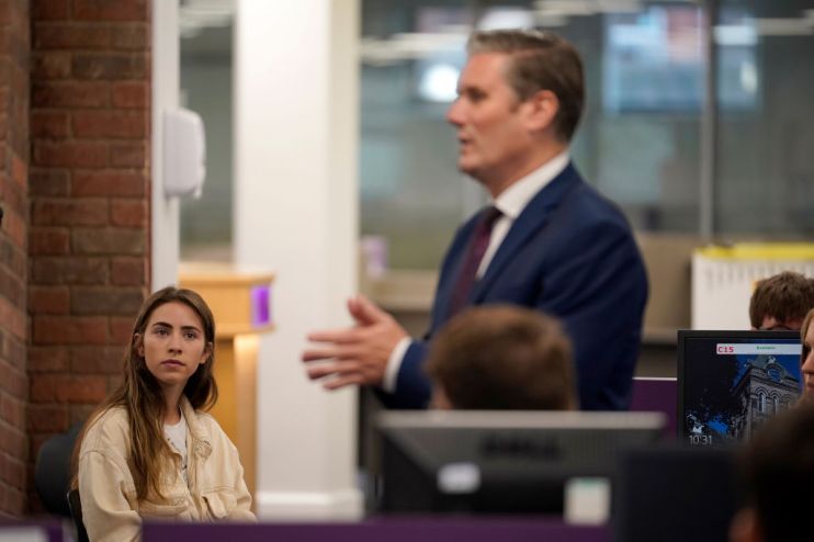 Labour Leader Meets Students Receiving A'Level Results