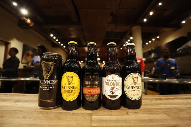 Shares at Guinness maker Diageo have slumped after a profit warning in November
