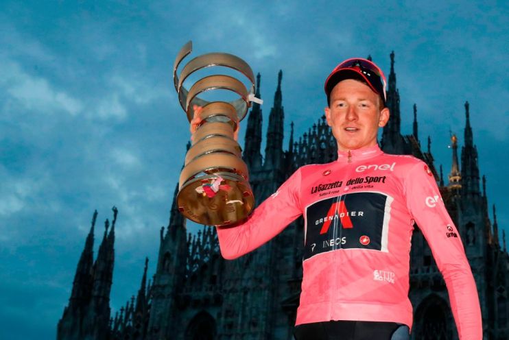 Hackney rider Tao Geoghegan Hart claimed his first major win at the Giro d'Italia on Sunday