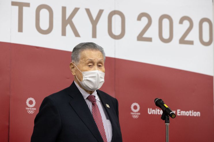 Tokyo 2020 President Mori And CEO Muto Speak To Media After Video Conference With IOC President Bach