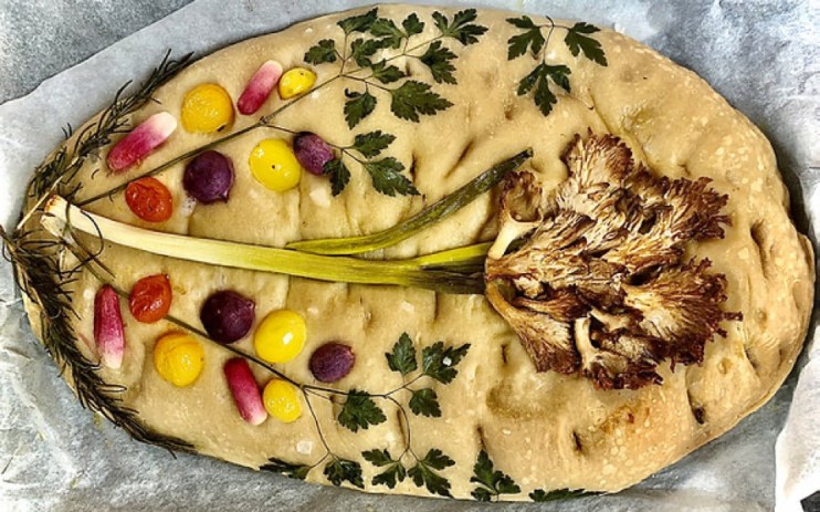 Valentine's day bread bouquet