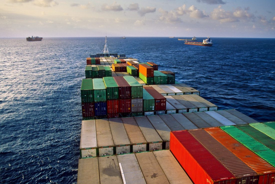 Panamax ship, reaching Colon to pass the Canal, Atlantic Ocean,Panama Canal, Panama, Central America, Latin America.