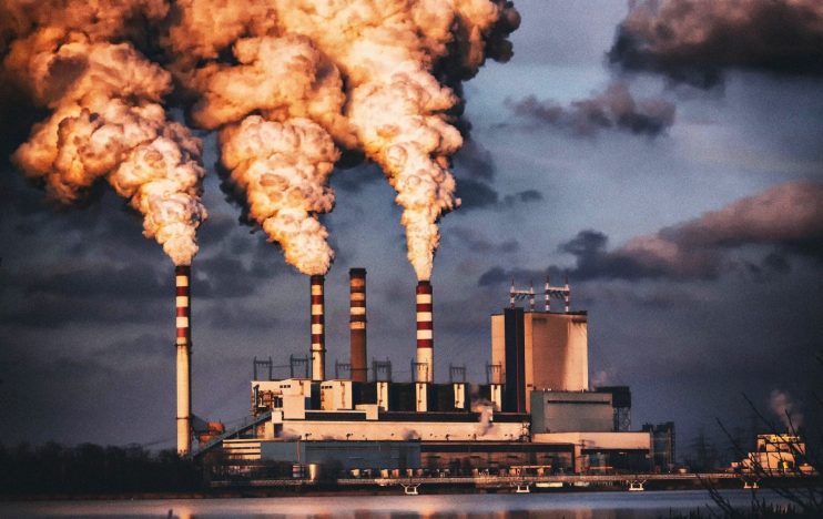 power station chimney smoke