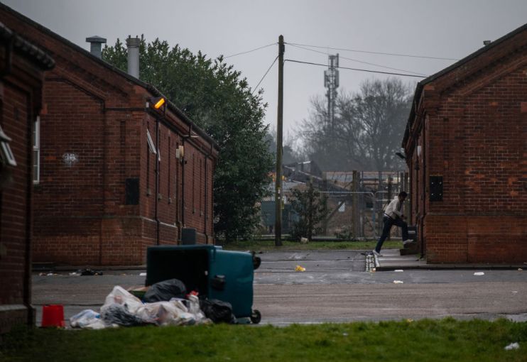 Scenes At Fire-damaged Napier Barracks Being Used To House Asylum Seekers
