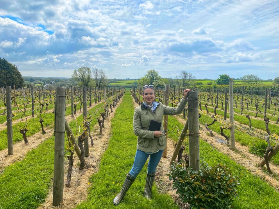 Libby at home amongst the vines