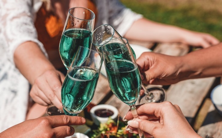 delicious blue wine