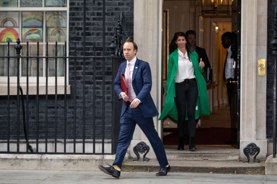 Matt Hancock has been accused of having an affair with his closest aide after pictures emerged last night of the health secretary kissing Gina Coladangelo.