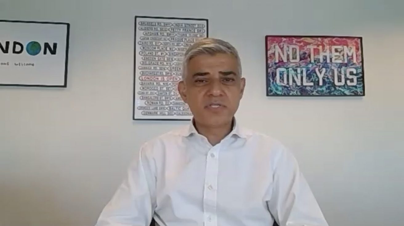 London Mayor Sadiq Khan speaking to City A.M. via zoom.