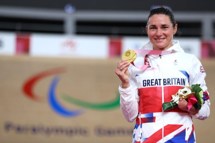 Dame Sarah Storey won her 15th Paralympic gold medal by defending her C5 3,000m individual pursuit title