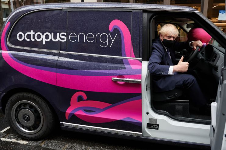 PM Boris Johnson Visits Octopus Energy To Promote 'Green Jobs' And Innovation