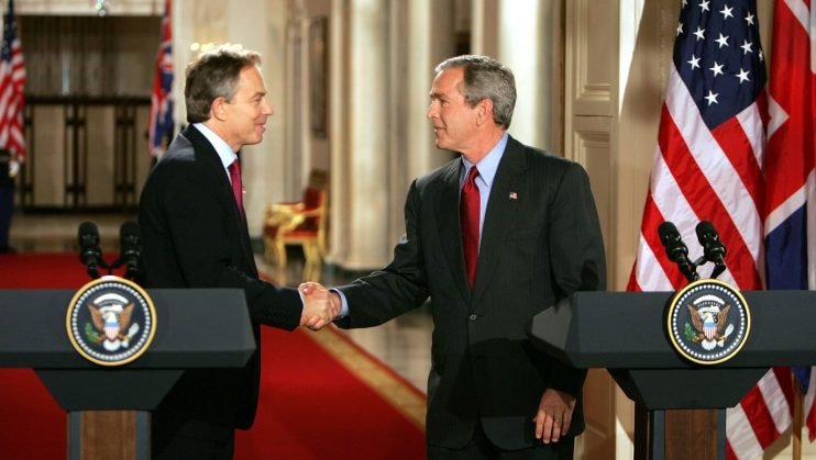 President Bush Meets With Tony Blair At White House