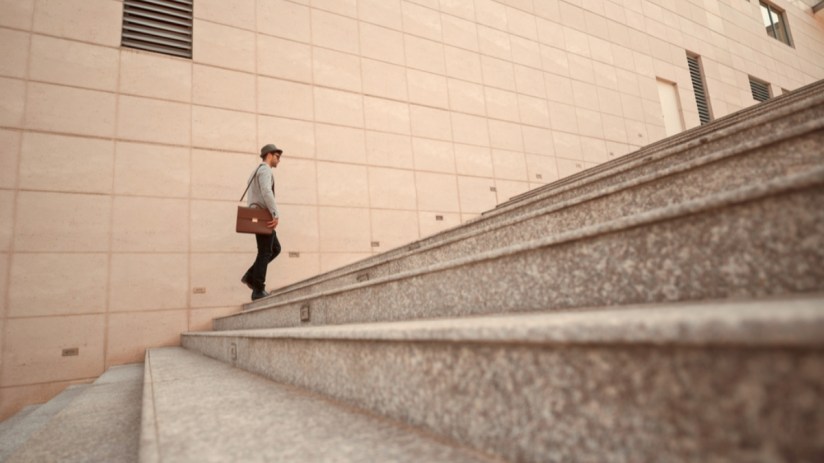 Man on stairs