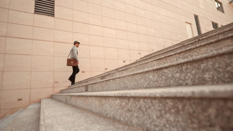 Man on stairs