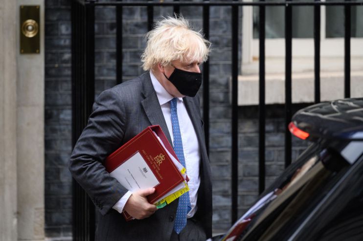 Boris Johnson Leaves For The Final PMQs of 2021