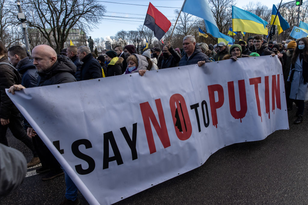 Unity March Held In Kyiv As Russian Military Invasion Seems Imminent
