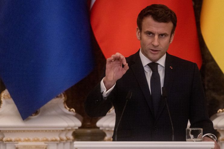 French President Emmanuel Macron Visits Kyiv
