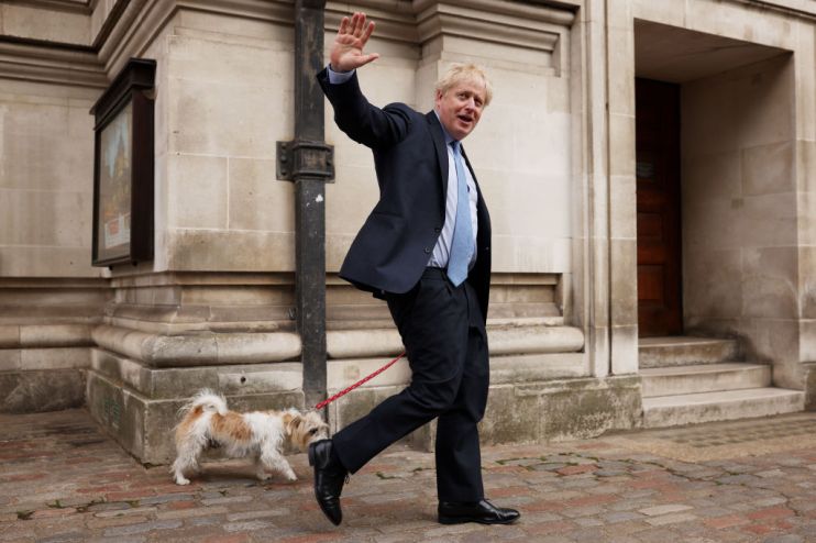 Conservative Leader Boris Johnson Votes In London's Local Elections