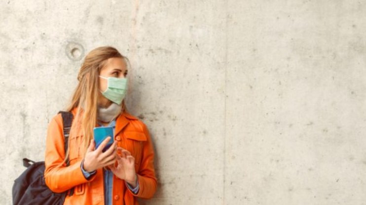 Woman in mask