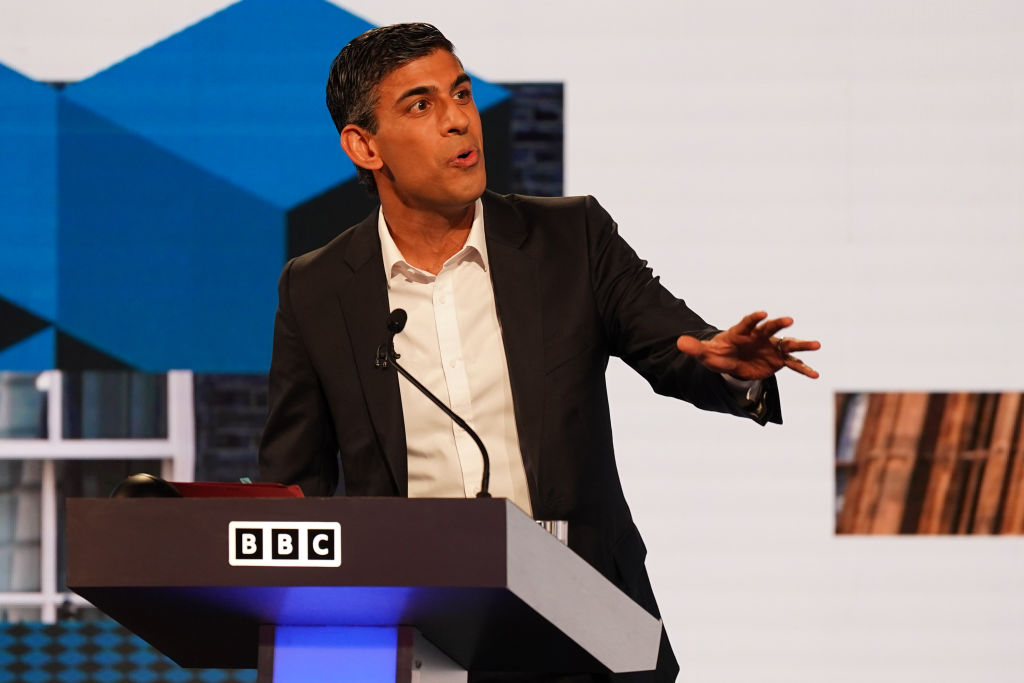 Rishi Sunak And Liz Truss Take Part In The BBC Leadership Debate