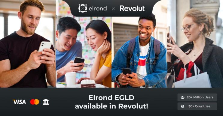 Elrond’s EGLD token has been added to the list of cryptocurrencies available on Revolut,