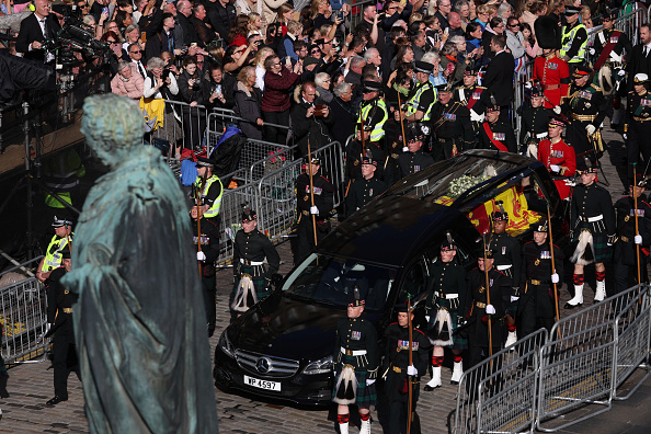 Procession Of Her Majesty The Queen Elizabeth II's Coffin To St Giles Cathedral