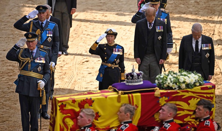 The Coffin Carrying Queen Elizabeth II Is Transferred From Buckingham Palace To The Palace Of Westminster