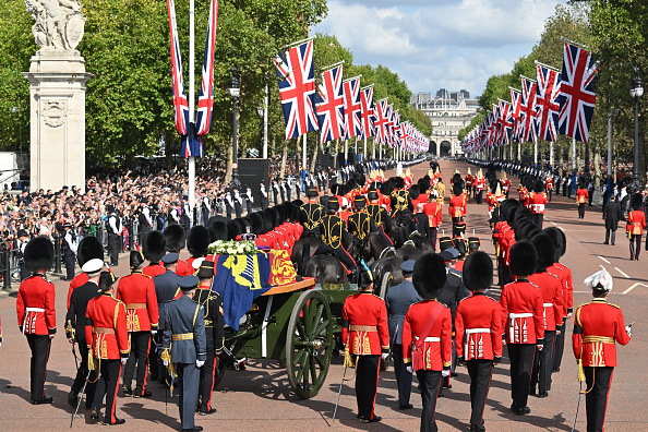 The Coffin Carrying Queen Elizabeth II Is Transferred From Buckingham Palace To The Palace Of Westminster
